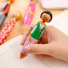 NOOMIEQCF 5-Pack Japanese Anime Doll Gel Pens 0.5mm Blue Ink