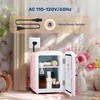YSSOA Mini Fridge with Observation 4-Liter Six 12 oz Cans