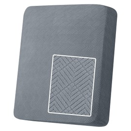 YSTELLAA Stretch Seat Cushion Cover, Sofa Seat Cushion Cover, Non-Slip, Elastic Sofa Seat Cushion Covers, Universal Seat Cushion Cover, Living Room, Sofa Protector, Large 1-Seater, Light Grey