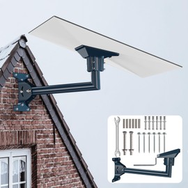 Starlink Gen 3 Mount Adapter Aluminum Alloy, 15" Heavy Duty Steel 90° Bend Pivot Pole Pipe with Adjustable Base Mount Kit for Starlink V3 Standard Dish for Wall