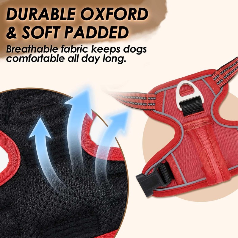 SlowTon No Pull Dog Harness, Heavy Duty No Choke Pet