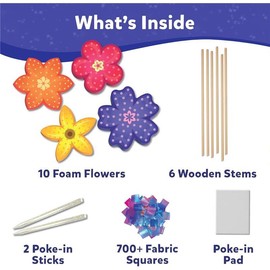 Skillmatics Art & Craft Activity - Poke-in Art Flower Bouquet, Mess-Free Art for Kids, Craft Kits, DIY Activity, Gifts for Girls & Boys Ages 4, 5, 6, 7, 8, 9