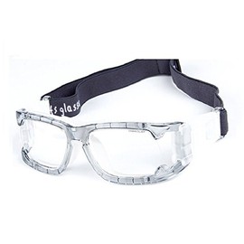 Kagogo Sports Goggles Protective Basketball Glasses Safety Goggles for Adults with Adjustable Strap for Basketball Football Volleyball Hockey Rugby (Transparent Grey006)
