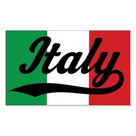 CafePress Italy Italian Flag Rectangle Bumper Sticker Car Decal