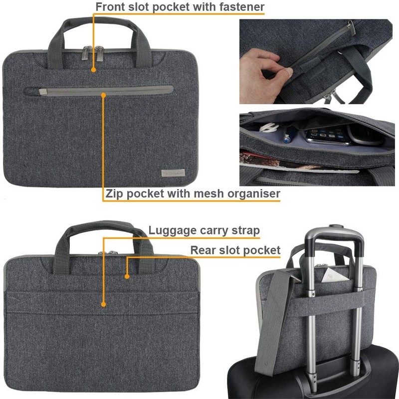 TECHGEAR Case for 12.8" - 13.3" Laptops, Portable Multi-function Laptop