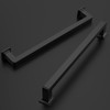 Amerdeco 6 Pack Matte Black Cabinet Pulls 12.6Inch(320MM) Hole Centers