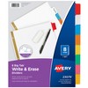 Avery 8-Tab Binder Dividers, Write & Erase Multicolor Big Tabs,