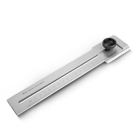 STAHLWERK Marking Gauge with 200 mm Measuring Range and 0.1 mm Vernier Marking Tool / Marking Gauge / Marking Ruler with Flat Slider Made of Stainless Steel