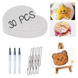 Guhupoy 30 Pieces Magic Puffy Paint, Magic 3D Texture Painting Set for Children, Foam Painting with Puffy Pens, Easy to Activate with Water, Magic Texture Painting, DIY Creative Set