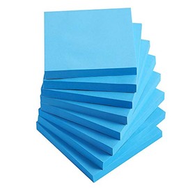 Sticky Notes 3x3 Inches,Bright Blue Self-Stick Pads, Easy to Post for Home, Office, Notebook, 8 Pads/Pack