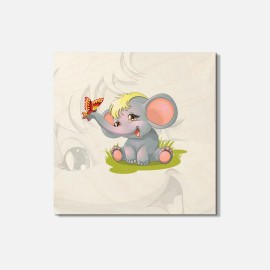 Unbranded Elephant Funny Animal 4'' X 4'' Square Wooden Coaster