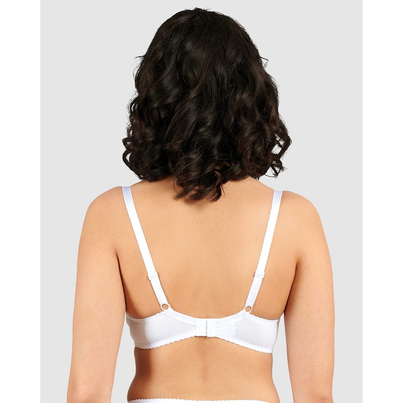Sans complexe Women's COTON D'ARUM Non-Wired Plain Everyday Bra, White