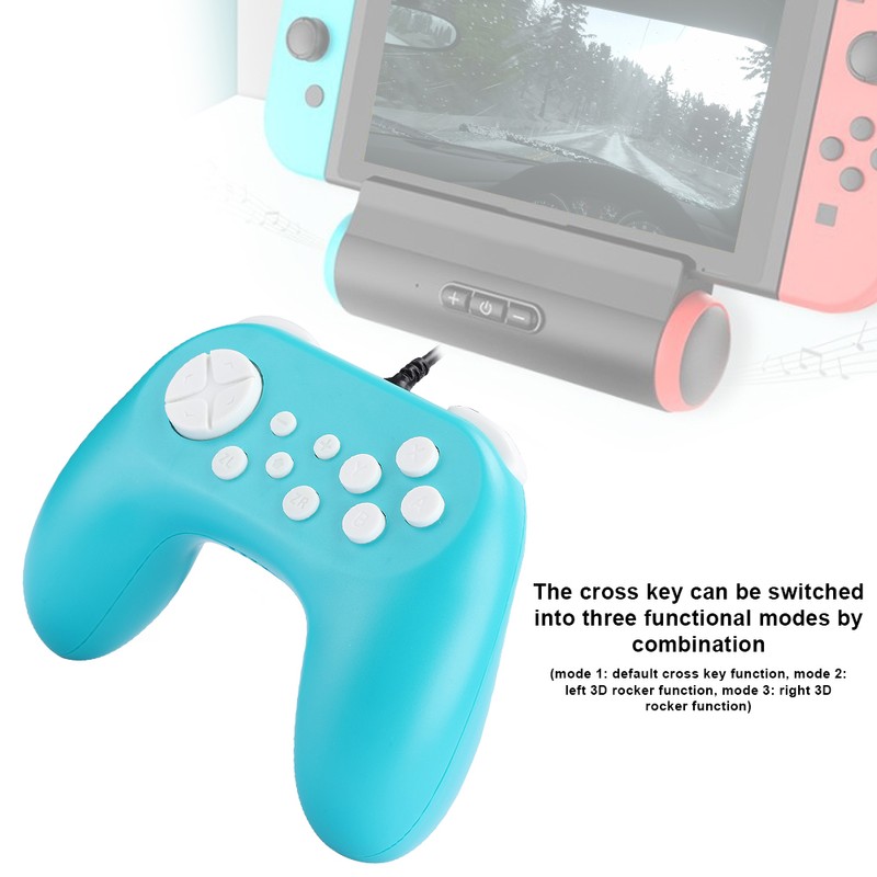 TNS-19075 Game Console Wired Gamepad Controller Hand Grip with Motor