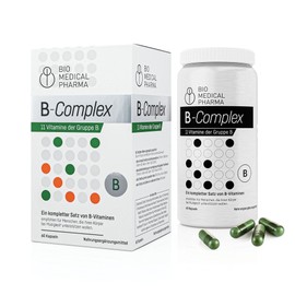 Vitamin B Complex High Dose - All 11 B Vitamins - Up to 7x Higher Dose - Contains Active Forms Extrafolate-S®, Choline, Inositol and PABA - Vegan, No Additives - B-Complex (60 Capsules)