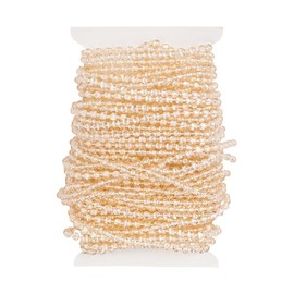 Ideen mit Herz Pearl Ribbon | Pearl Garland | Beads: Diameter 3 mm | 10 m Long (Silver)