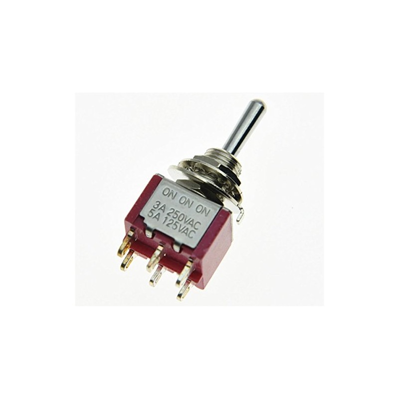 Salecom 3pcs DPDT 6 Pin 3 Position ON/ON/ON Guitar Mini