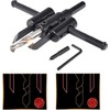 HOHXEN Adjustable Rotary Burr with Twist Drill Bit [Diameter: 30mm-120mm]