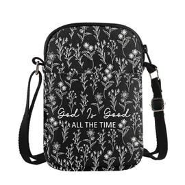 JXGZSO Wildflowers Christian Shoulder Bag God Is Good All the Time Crossbody Bag Christian Gift Faith Gift Religious Merch (God Is Good CB)