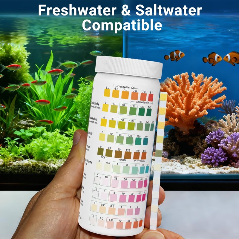 11 in 1 Aquarium Test Strips Kit | Aquarium Ammonia