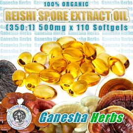 Juncao 100% PURE & CERTIFIED ORGANIC REISHI  SPORE EXTRACT OIL 500mg x 110 Softgels