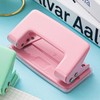Double Hole Punch, 6mm Professional Ergonomic Design Desktop Paper Punching
