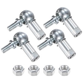 M METERXITY 4-Pack CS10 Ball Head Rod End Bearing, M5x0.8 Right Male Thread and Left Female Thread Self-lubricating Carbon Steel Angle Ball Joint Socket End Fitting for Automotive
