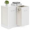 Double Pull-Out Laundry Hamper Cabinet; 90L Laundry Basket for Bathroom,Laundry