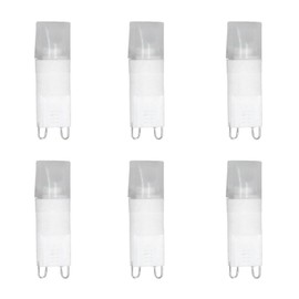 6pcs G9 LED Bulb Energy Saving General Standard Interface 360° Heat Dissipation Cold White Light Bulbs 220V 2W