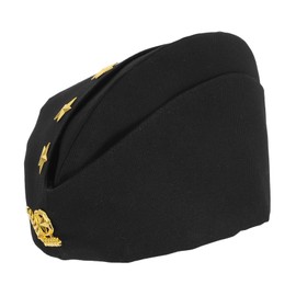 SAFIGLE Russian Soldier Cap Funny Hat Sailor Dance Boat Cap Stage Performance Accessory Black