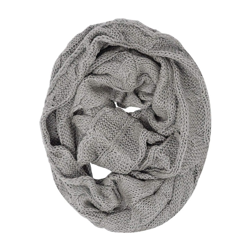Wrapables Winter Warm Chunky Cable Knit Infinity Scarf and Beanie