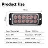 Sidaqi 1PCS Red LED Emergency Strobe Light Bar 12-24V 12