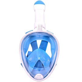 Wsobue Snorkel Mask for Kids,Full Face Diving Mask Anti-Fog, Anti-Leak Snorkel Set for Children Aged 5-14 (Blue XS)