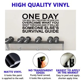 Motivational Quotes Wall Stickers for Office: Inspirational Positive Vinyl Art Wall Decals for Bedroom Living Room Classroom School - One Day You will Tell The Story 21" X 11"