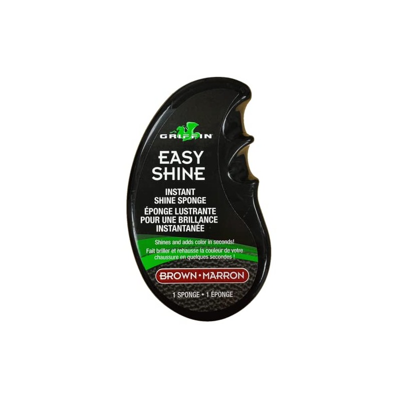 GRIFFIN Easy Shine Shoe Polish - Instant Shine Sponge (Brown)