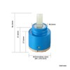 ZYTTOO 35mm Ceramic Faucet Cartridge Replacement, Compatible with Kraus, Moen,