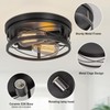 foucasal Farmhouse Ceiling Light Fixture Black Flush Mount Ceiling Light
