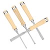 4pcs/set Wood Carving Chisel Flat Blade DIY Woodworking Hand Tool