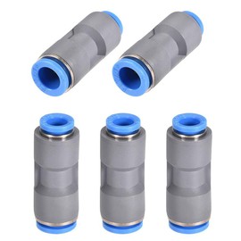 TA-VIGOR 10mm to 8mm Straight Union Push to Connect Fittings, 5 Pack Quick Release Pneumatic Tube Reducer Air Line Connector for Compressor Vacuum System