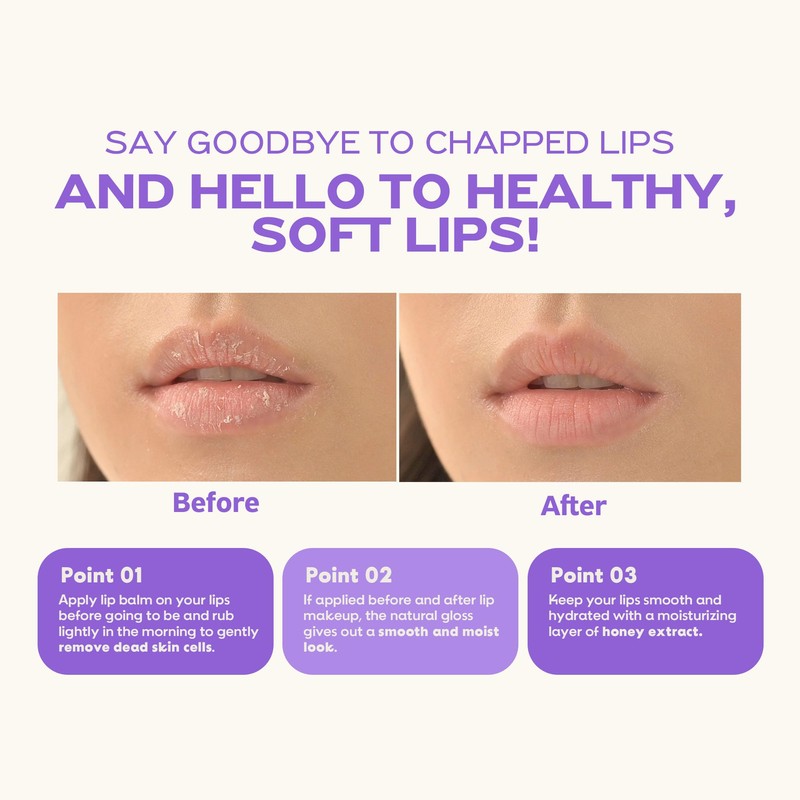 FRUDIA Blueberry Honey Lip Balm, Exfoliating & Moisturizing Dewy Korean