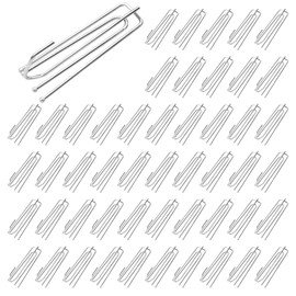 50 Pack Metal Curtain Hooks, Heavy Duty Deep Prong Hook, Heavy Duty Curtain Hooks for Track for Pleated Drapes 4 Prongs Pinch Pleat Hook Clips, for Window Door Bathroom