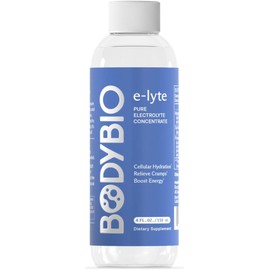 BodyBio e-Lyte Electrolyte Solution 4 fl oz | Hydration, Energy & Cramp Relief | No Sugar, No Artificial Flavors | Supports Optimal Electrolyte Balance