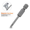 sourcing map SL3 Magnetic Slotted Screwdriver Bits 3mm S2 Steel