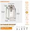 VINLUZ 1 Light Classic Semi Flush Mount Ceiling Light in