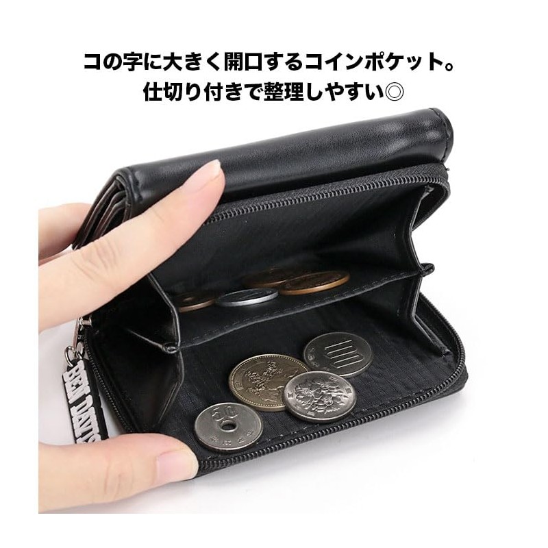 Bendibis BDW-8395 Wallet, Mini Wallet, Trifold, Synthetic Leather, Foil Print,