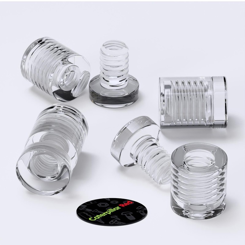 4 x Clear Standoffs, Glass Like, Acrylic, transparent spacers, plastic,
