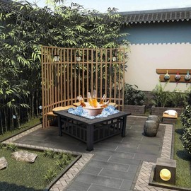 Outdoor Garden Fire Pit Table & Charcoal BBQ Grill for Relaxing Fire Gaze (Bulmeong) Fire Pit BL11965