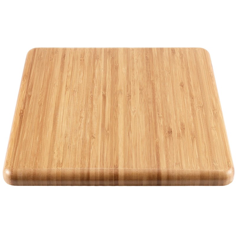 MUKLEI 4 Pack 11.8 Inches Square Bamboo Tray, Natural Bamboo