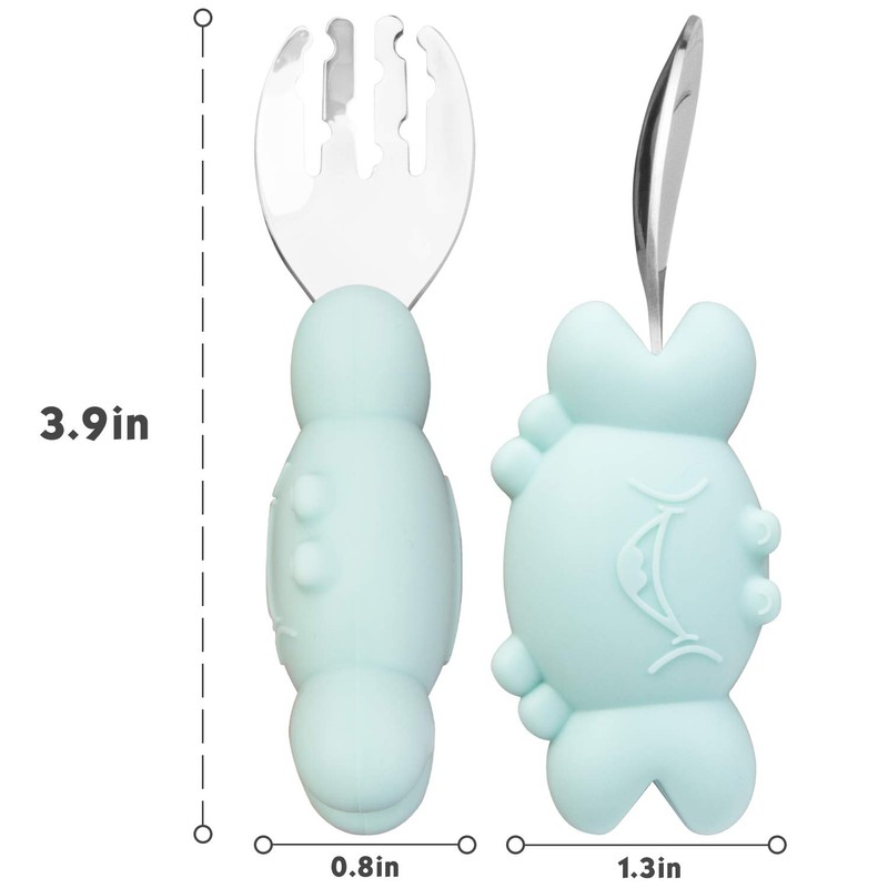 Silicone Suction Plate for Toddlers with Fork Spoon Set -