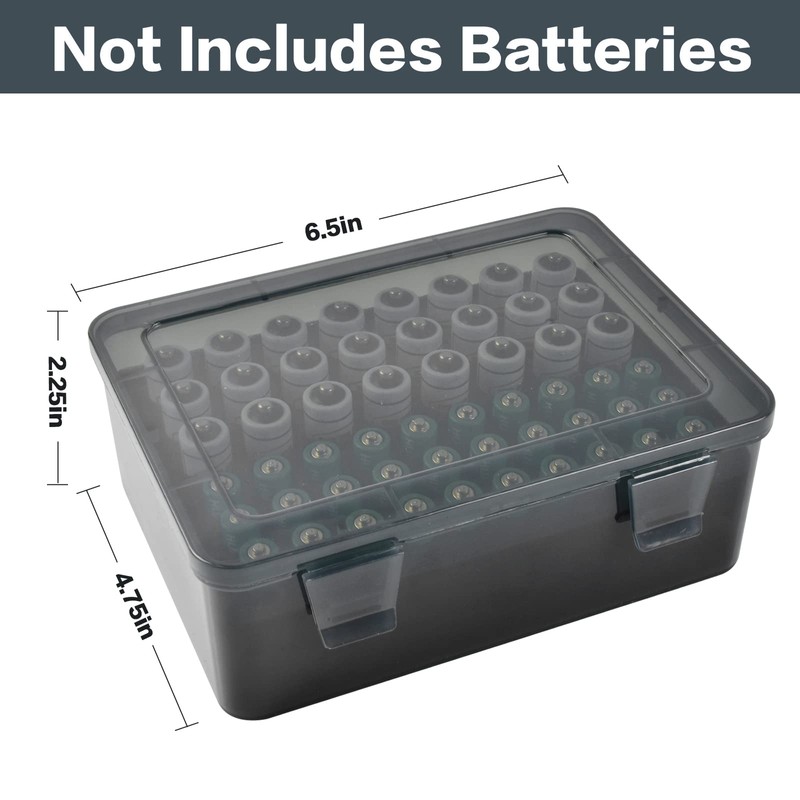 FULLCASE Battery Storage Organizer Holder Holds 54 AA AAA Batteries,