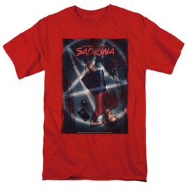 The Chilling Adventures of Sabrina Key Art Unisex Adult T-Shirt for Men and Women, Red, Medium